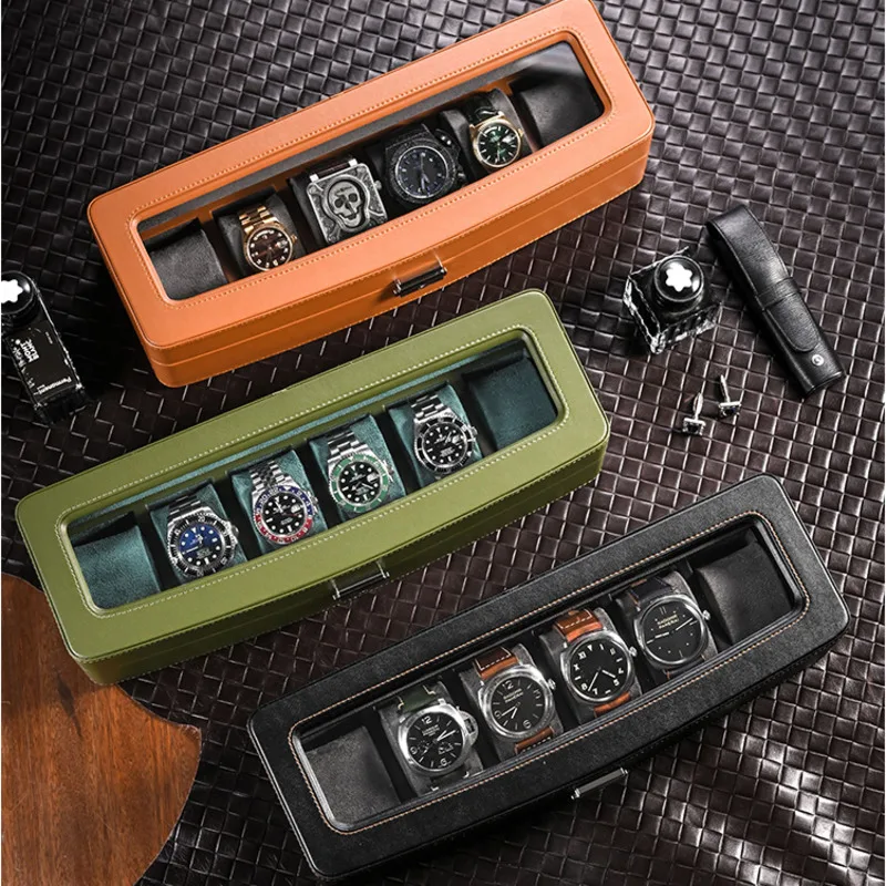 Luxury Watch Collection Box - Легкий роскошный кожаный органайзер для часов,