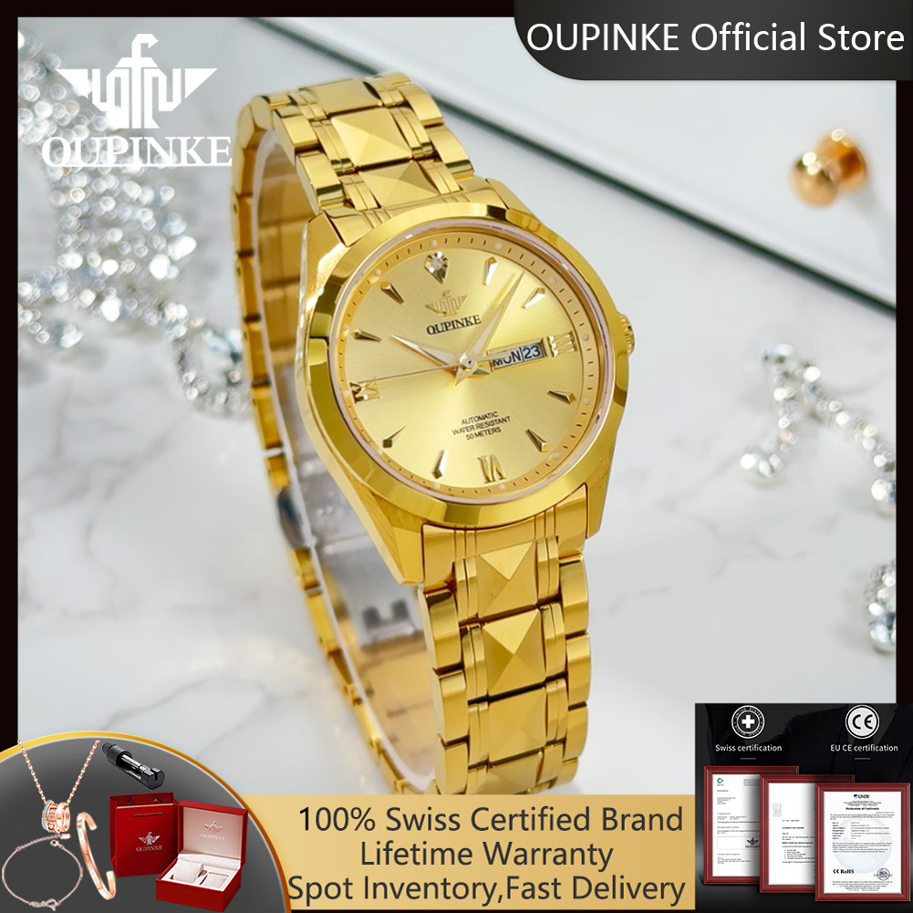 Luxury Watch Japan - OUPINKE 3306 Женские часы с настоящими