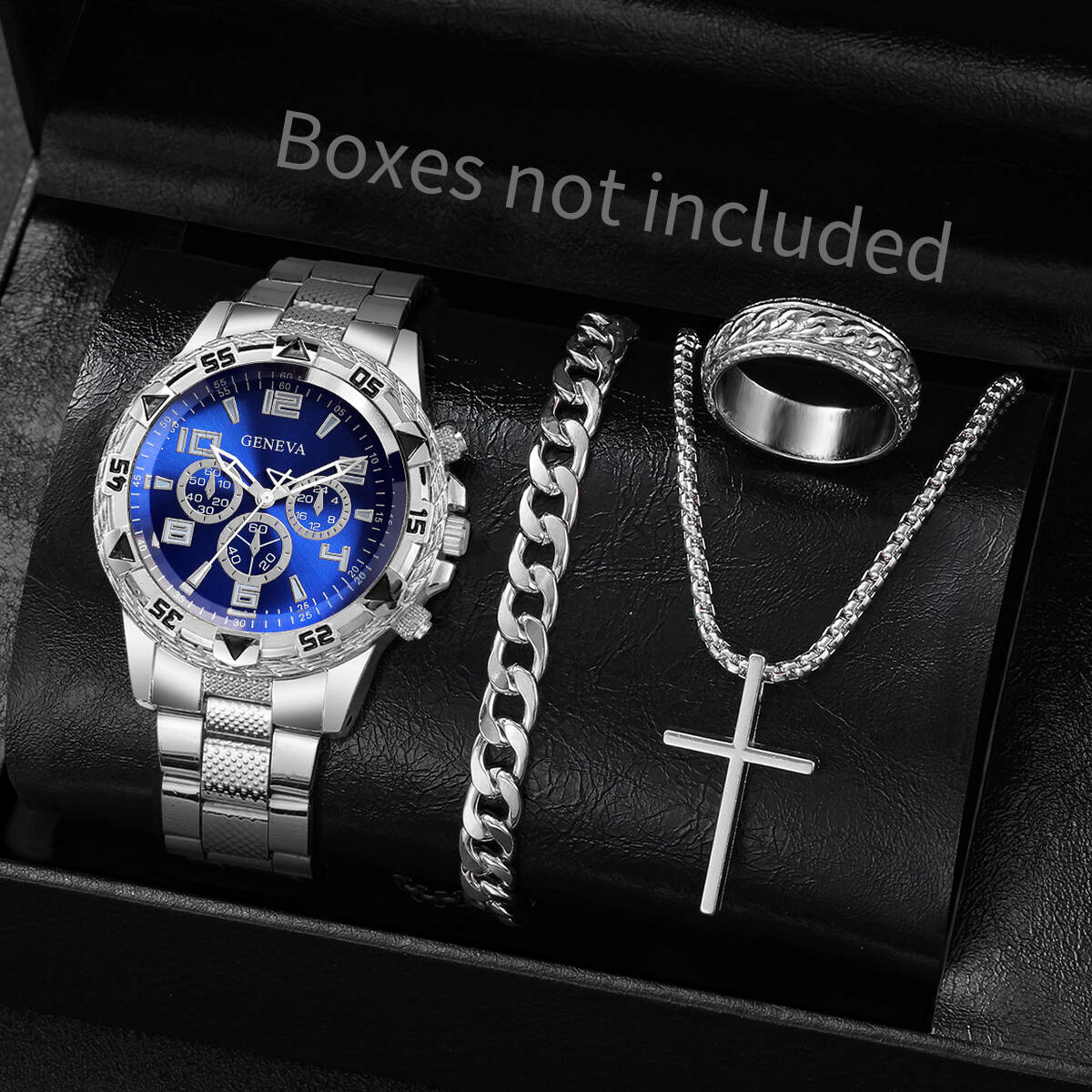 Luxury Watch Organizer For Men - 4 шт./компл. Модные мужские деловые часы,