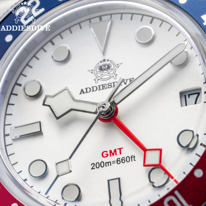 ADDIESDIVE 39 мм мужские кварц – обзор и цена Gmt Dual Timezone Watch