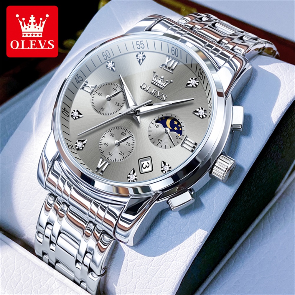 OLEVS 2858 Кварцевые часы для  – обзор и цена Luxury Watch Dial