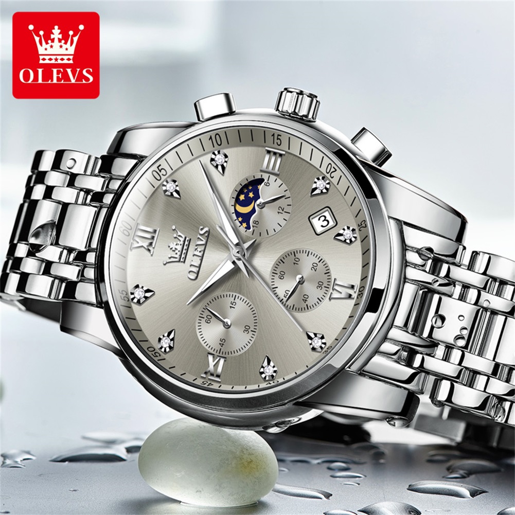 OLEVS 2858 Кварцевые часы для  – обзор и цена Luxury Watch Dial