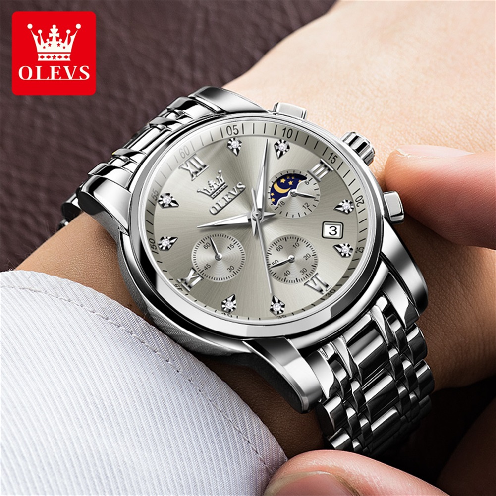 OLEVS 2858 Кварцевые часы для  – обзор и цена Luxury Watch Dial