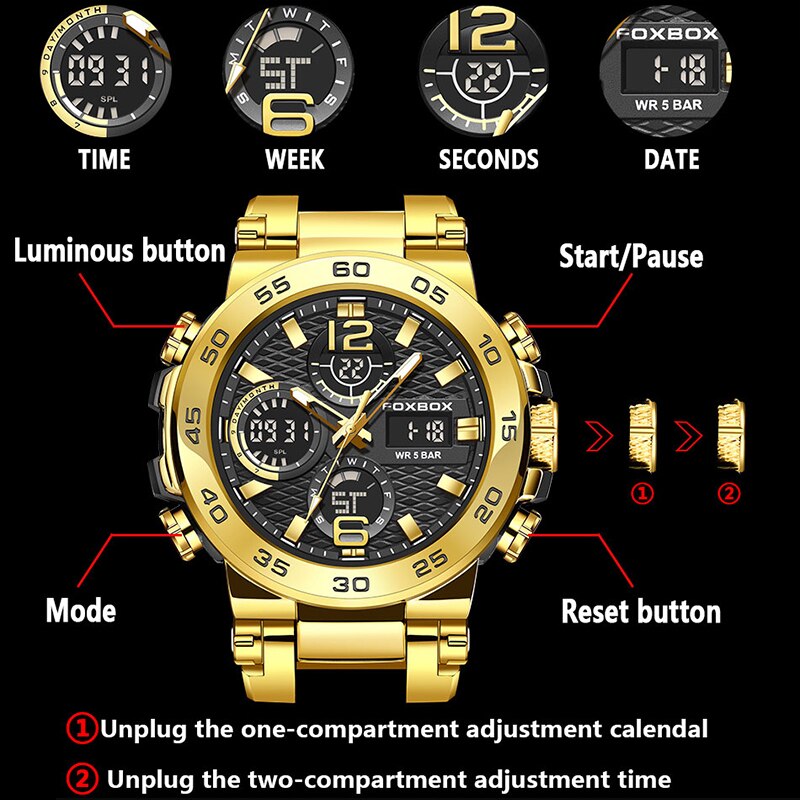 FOXBOX бизнес часы мужские мод – обзор и цена Luxury Watch Collection Box